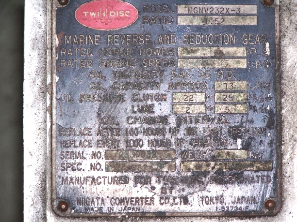 TWINDISC MGNV-232X-3 GEARS