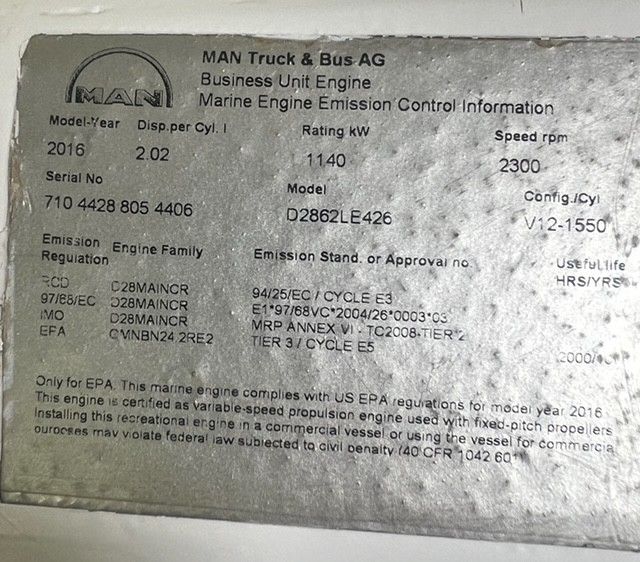 D2862E426 used marine engines